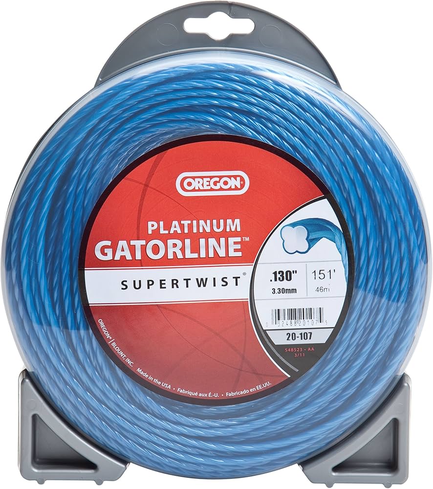 OREGON TRIMMER LINE 20-107 GATORLINE, PLATINUM .130" 1LB DONUT, 151'