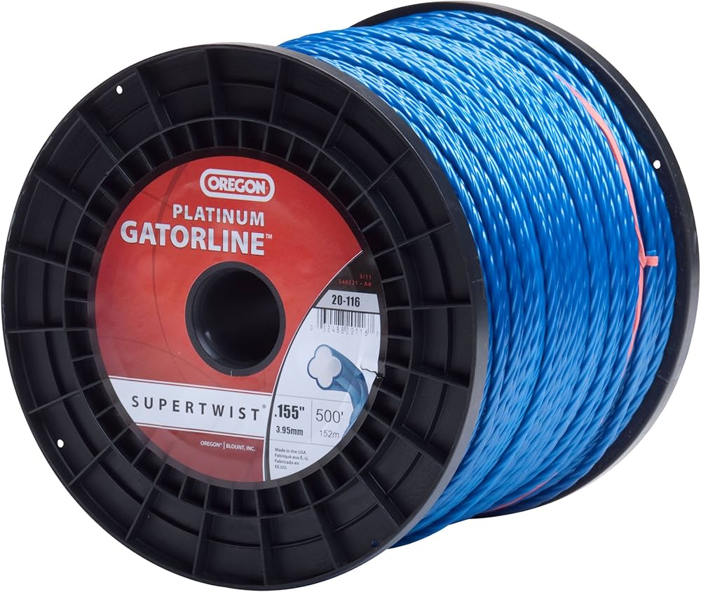 OREGON TRIMMER LINE 20-116 GATORLINE, PLATINUM .155" 5LB SPOOL, 500'