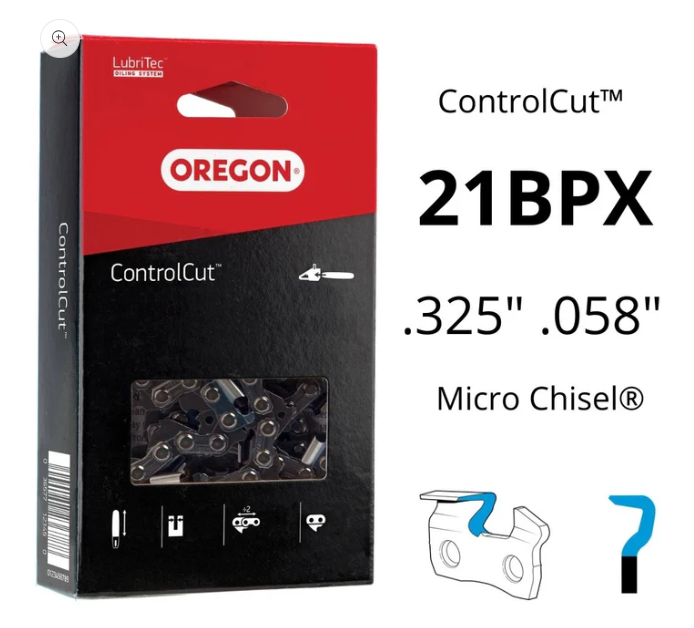 Oregon ControlCut Chainsaw Chain 21BPX076G .325" Pitch .058" Gauge 76 DL