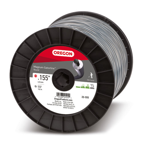 OREGON TRIMMER LINE 22-555 GATORLINE, MAGNUM ROUND .155" 5LB SPOOL 533'