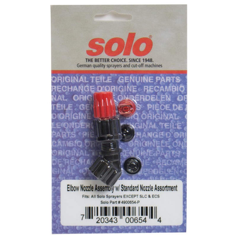 Solo 4900654-P Elbow Nozzle Assembly With Spray Tip For Sprayers