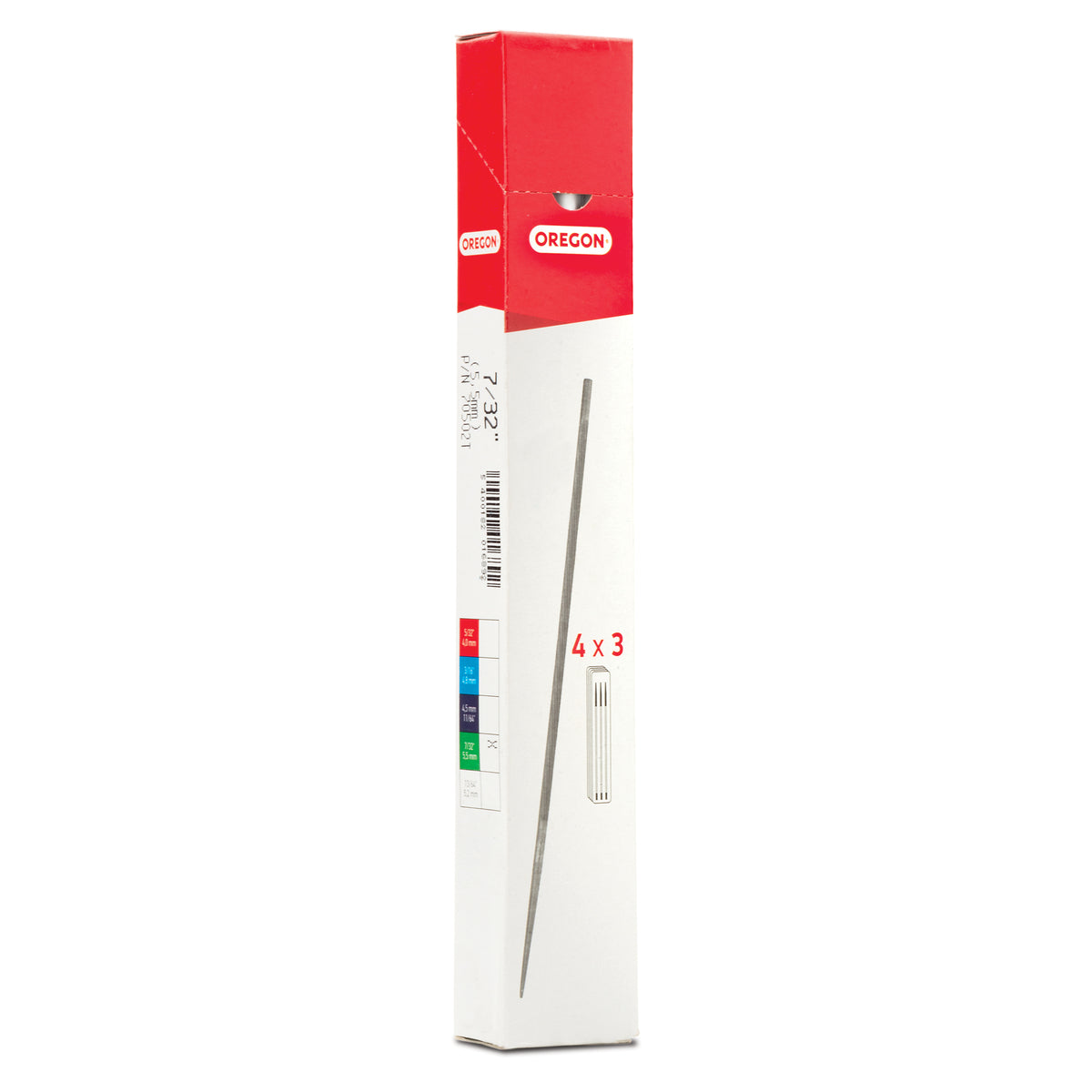 OREGON 70502T ROUND FILES, 7/32", 4X3-PACK
