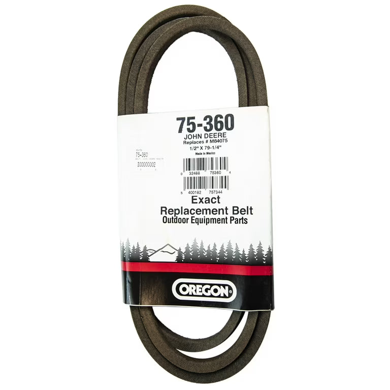 Oregon 75-360 Drive Belt 1/2" x 79-1/4" For John Deere