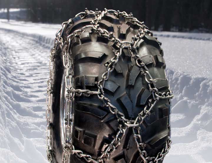 ICC ATV605 Diamond Studded Tire Chains – Fits 22x11-8, 23x10-10, 24x9-12