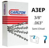 Carlton 100' Chainsaw Chain Reel 3/8" Pitch 0.063" Gauge Semi-Chisel Bulk Chain