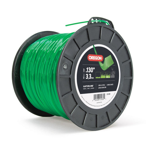 OREGON TRIMMER LINE 21-030 GATORLINE, SQUARE .130" 5LB SPOOL 600'