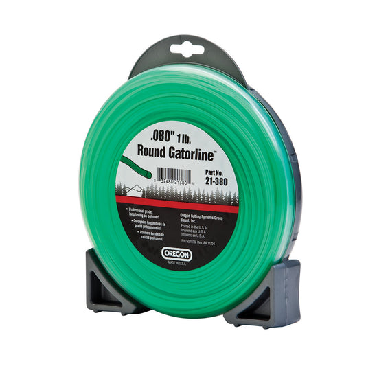OREGON TRIMMER LINE 21-380 GATORLINE, ROUND .080 GAUGE 1LB DONUT