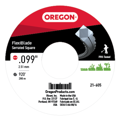 OREGON TRIMMER LINE 21-605 FLEXIBLADE SPOOL .099" X 920'