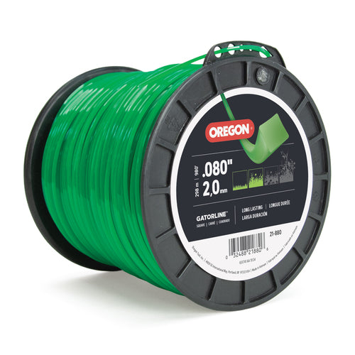 OREGON TRIMMER LINE 21-880 GATORLINE, SQUARE .080" 3LB SPOOL 980'