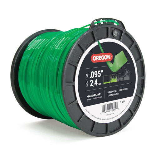 OREGON TRIMMER LINE 21-895 GATORLINE, SQUARE .095" 3LB SPOOL 681'