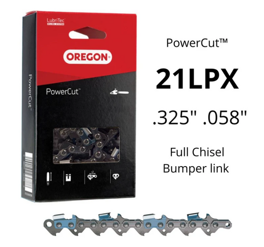 Oregon PowerCut Chainsaw Chain 21LPX076G .325" Pitch .058" Gauge 76 DL