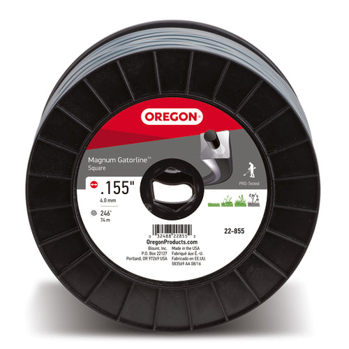 OREGON TRIMMER LINE 22-855 GATORLINE, MAGNUM SQUARE .155" 3LB SPOOL 251'