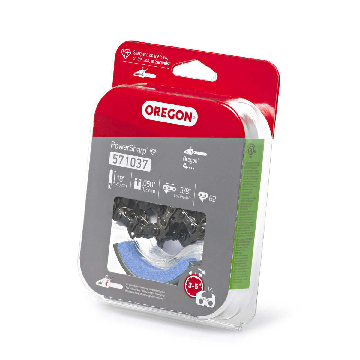 Oregon PowerSharp Saw Chain & Sharpening Stone 571037