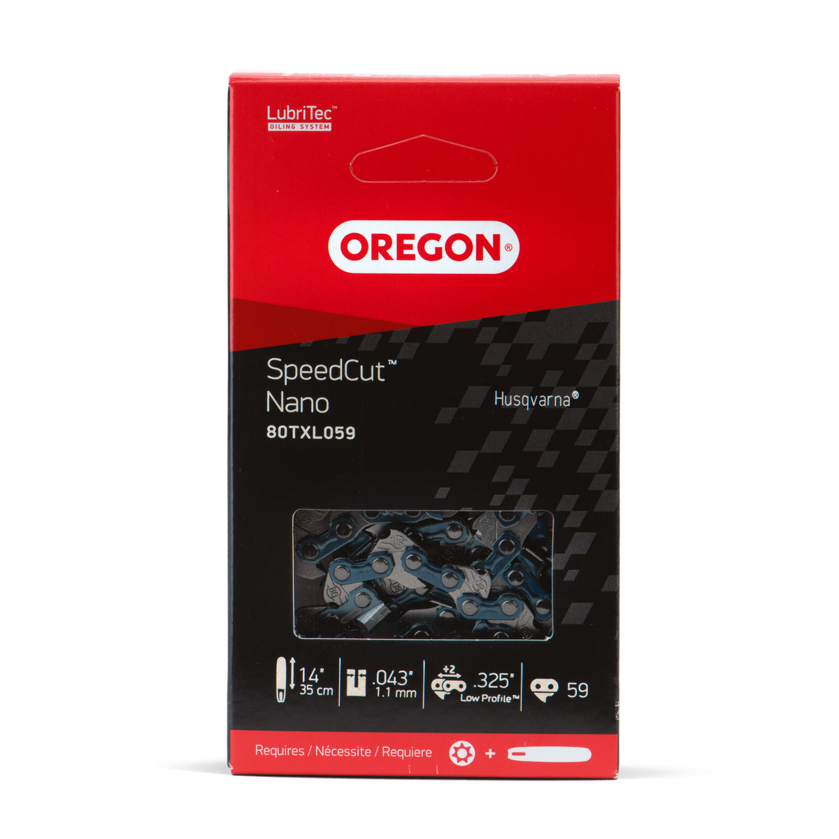 Oregon SpeedCut Nano Chain 80TXL059G 0.325" Pitch .043" Gauge Low Profile 59 DL