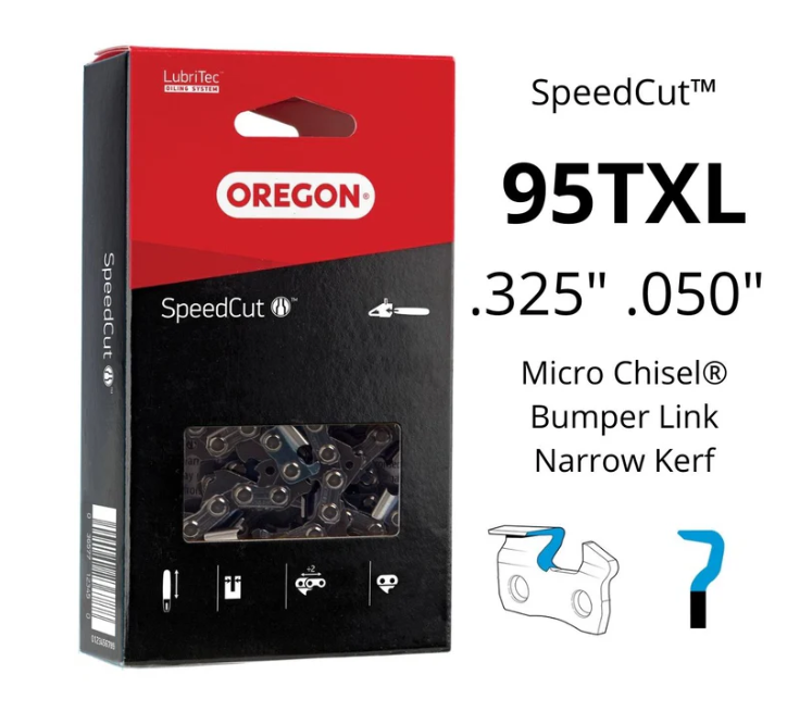 Oregon SpeedCut Chain Narrow Kerf 95TXL052G 0.325" Pitch .050" Gauge 52 DL