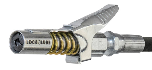 LockNLube GC81011 Grease Gun Coupler With Rebuild Kit Leak-Free Locking Zerk Connector