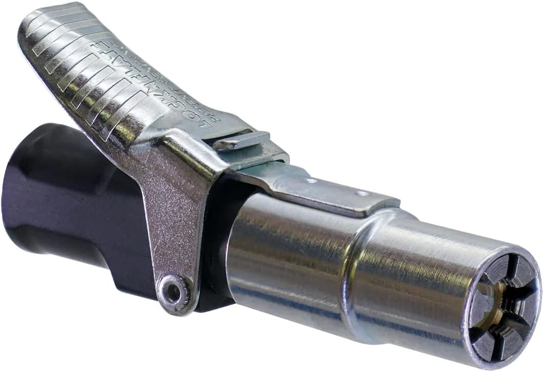 LockNLube LNL65001 LockNFlate Open Flow Locking Air Chuck Heavy Duty Tire Inflator