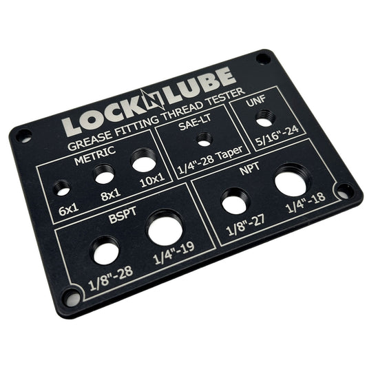 LockNLube LNL81132 Grease Fitting Thread Tester Identification Tool SAE And Metric
