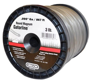 OREGON TRIMMER LINE 22-195 GATORLINE, MAGNUM ROUND .095" 3LB SPOOL 867'