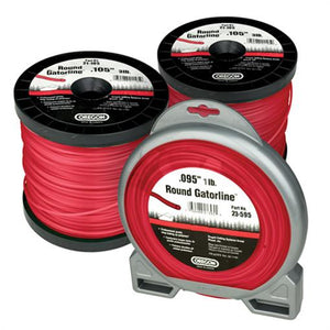 OREGON TRIMMER LINE 23-705 GATORLINE, ROUND RED 1LB SPOOL, .105" GAUGE