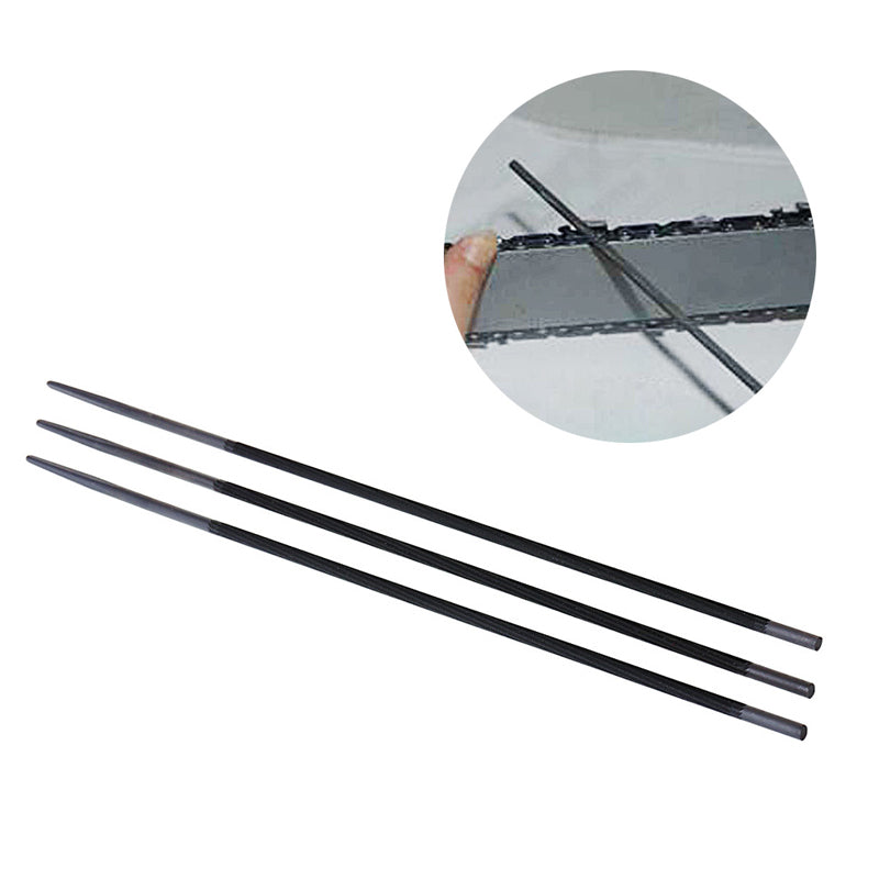 TOOLSTORM CHAINSAW CHAIN SHARPENING ROUND FILE 3/16" DIAMETER 3PC