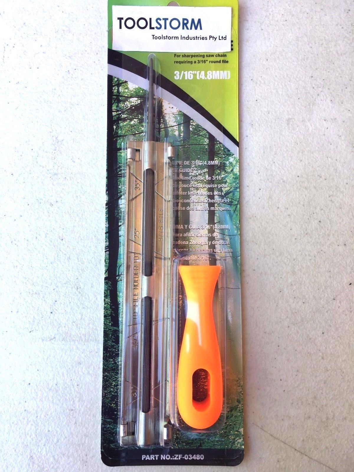 TOOLSTORM CHAINSAW CHAIN SHARPENING FILE GUIDE KITS 3/16" 3PC